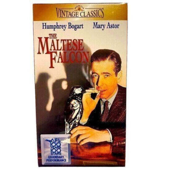 Factory Sealed Maltese Falcon Movie VHS Tape Humphrey Bogart Mary Astor - Picture 1 of 4